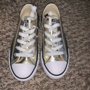 Brand new Gold Metallic Converse